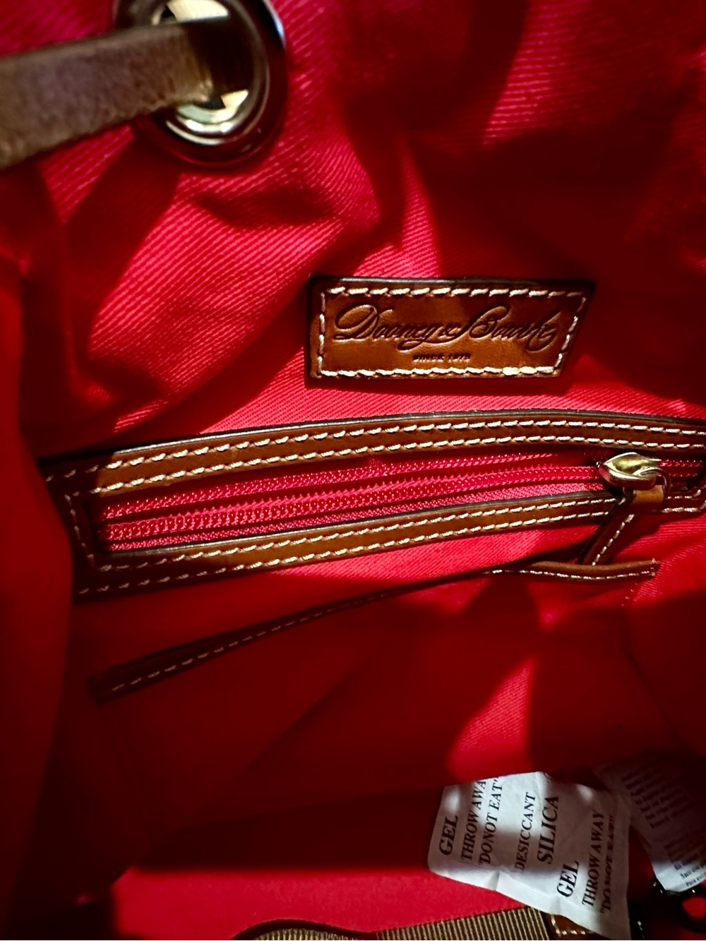 Dooney & Bourke Orange Suede Bucket Bag - Picture 8 of 12